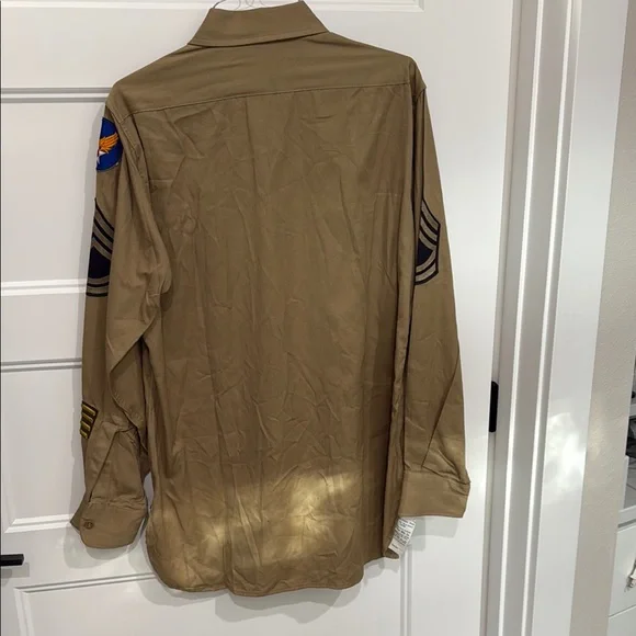 Men's Tan Military Style Shirt/jacket - Picture 3 of 7